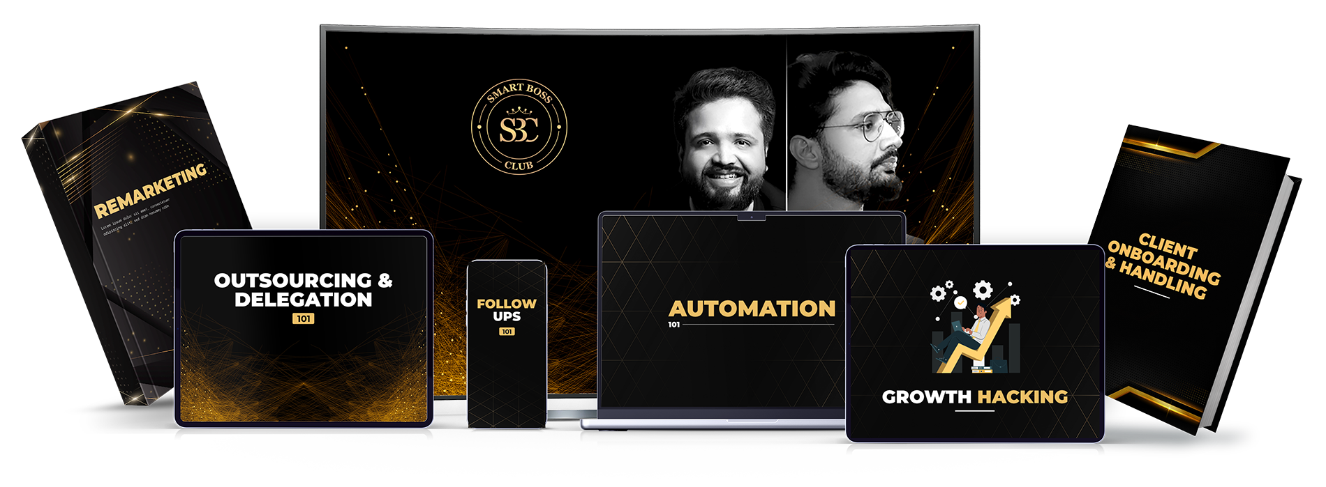 Mockup Design Of Automation, Outsourcing & Delegation, Follow ups, Growth hacking