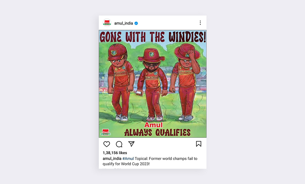 Amul Instagram Post