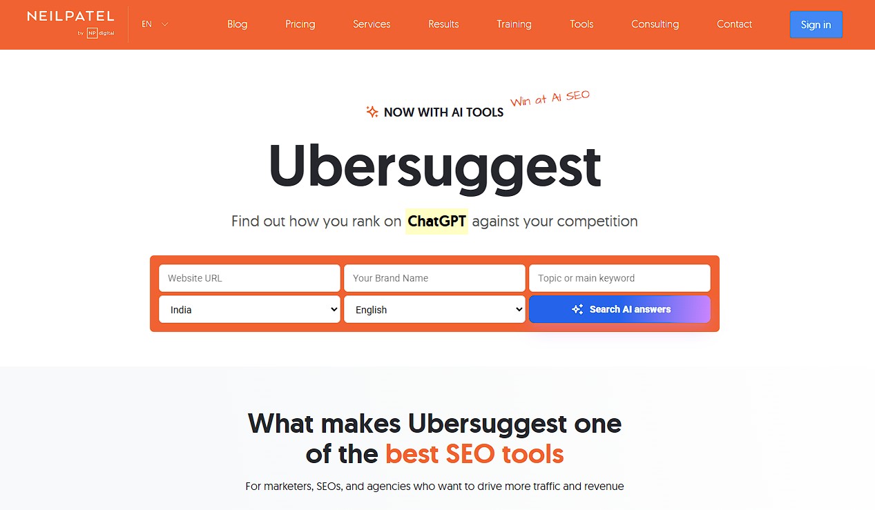 Ubersuggest