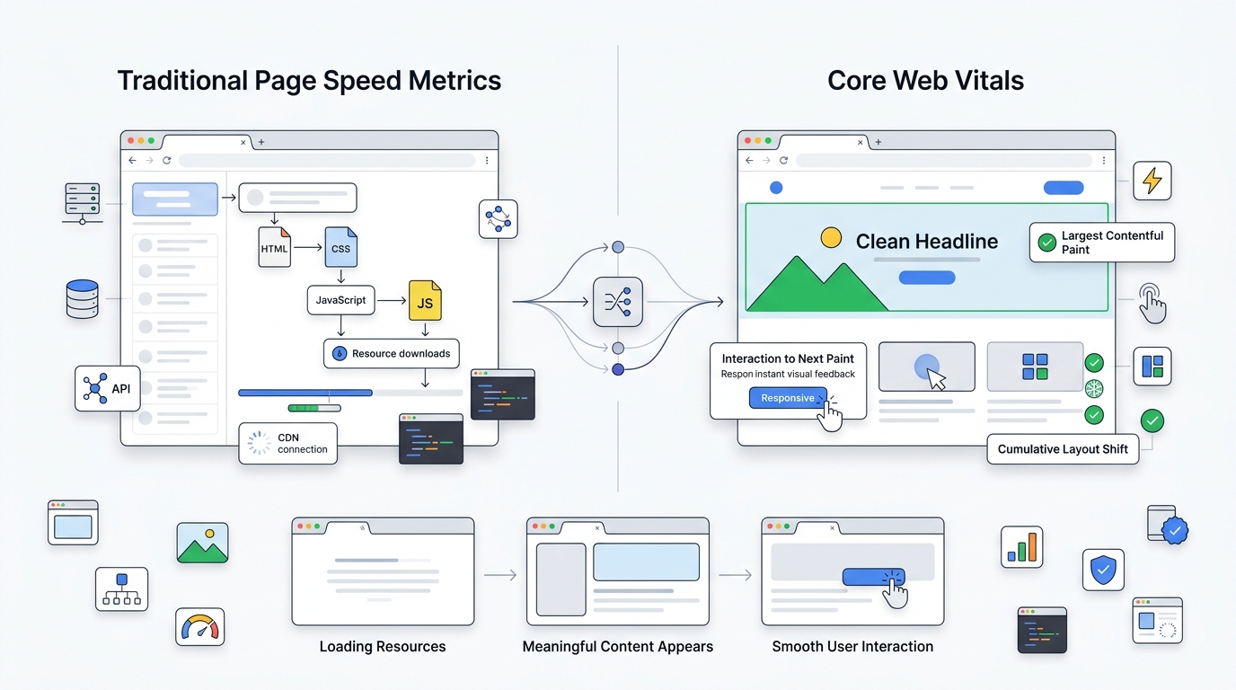 Core Web Vitals vs Traditional Page Speed Metrics
