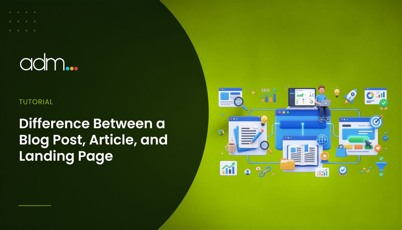 Difference Between a Blog Post, Article, and Landing Page