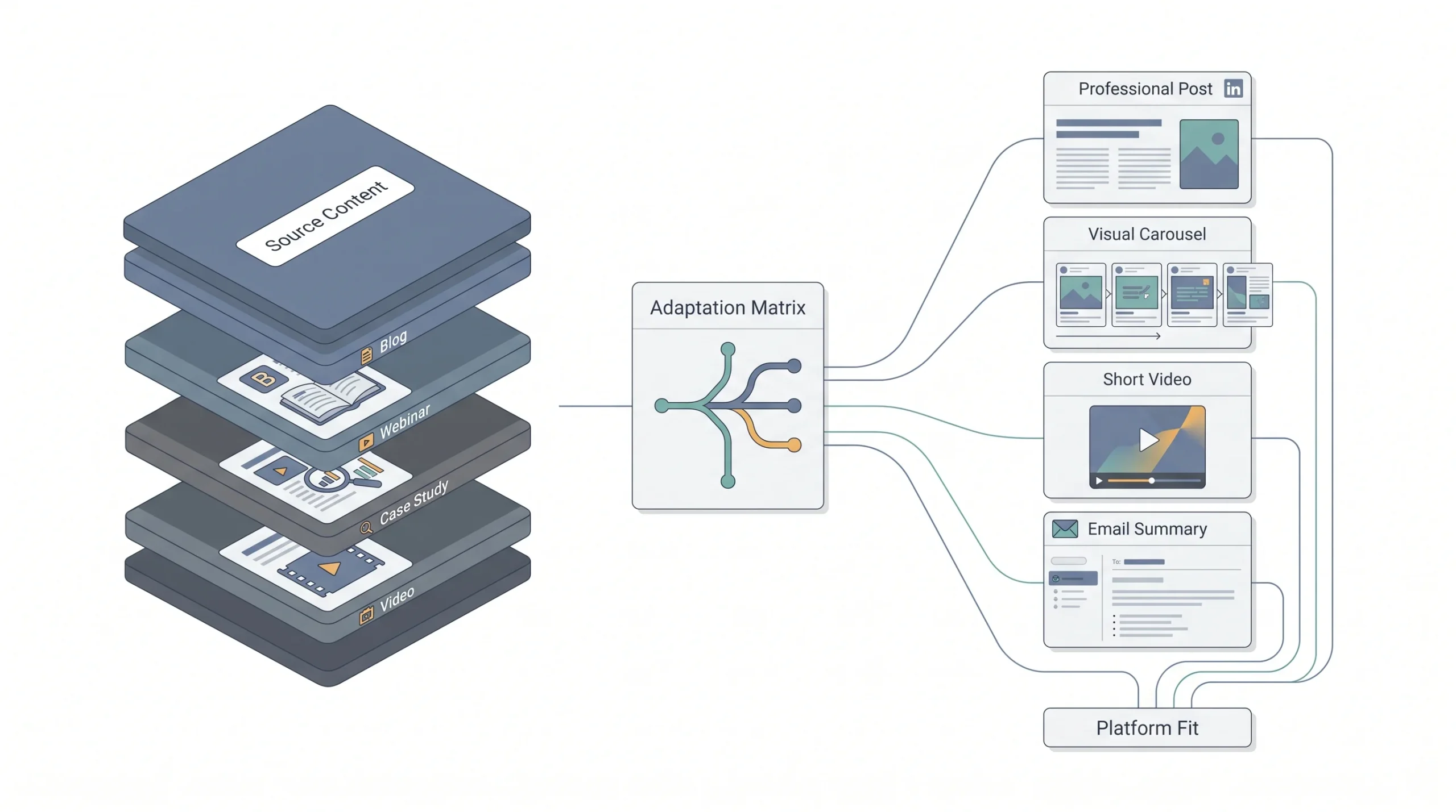 The Repurposing Matrix, Content Type by Platform