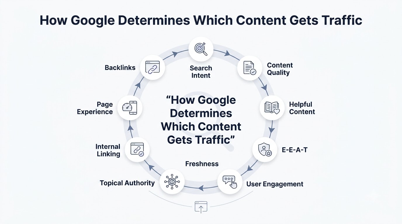 How Google Determines Which Content Gets Traffic