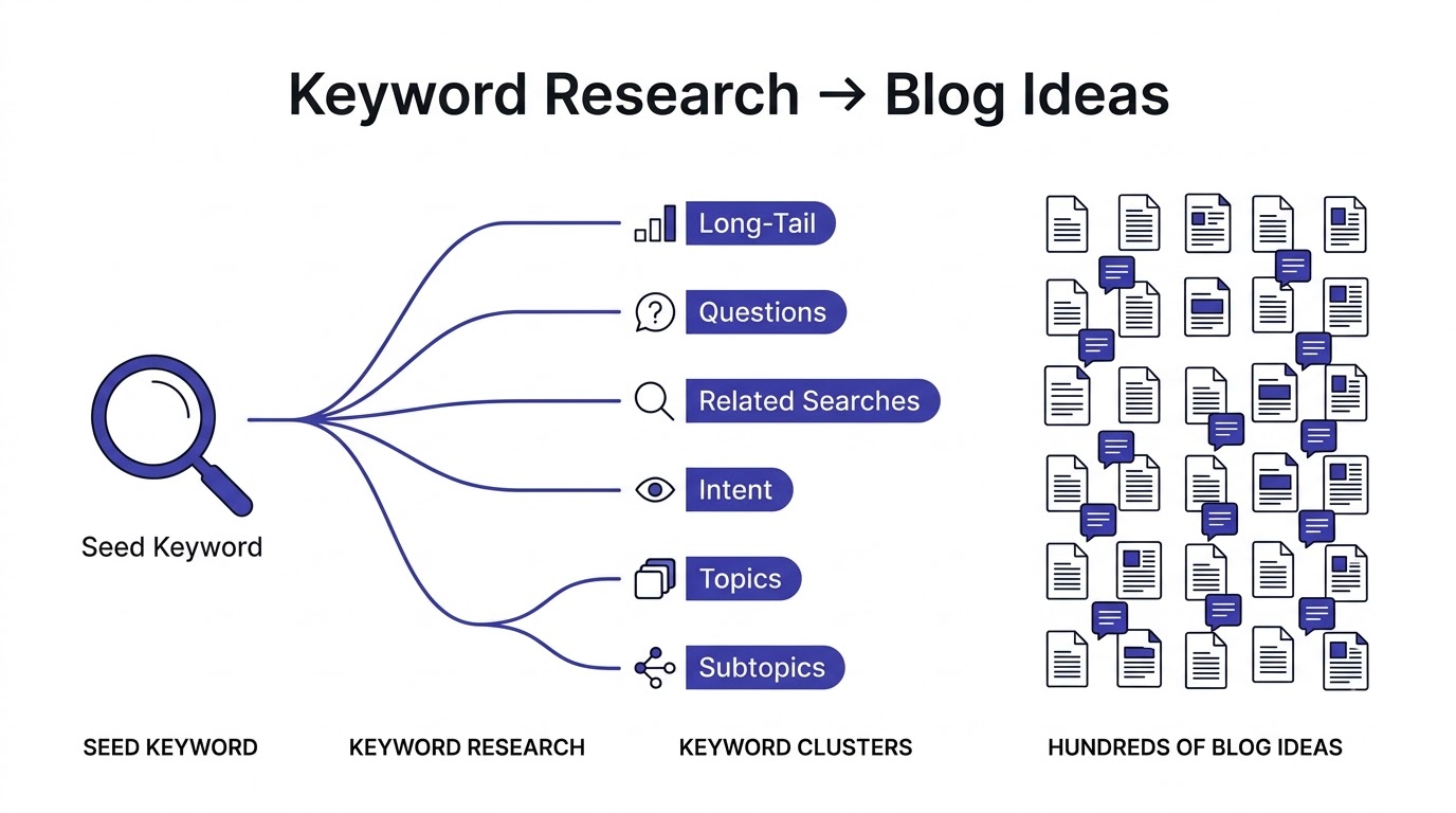How Keyword Research Generates Hundreds of Blog Post Ideas