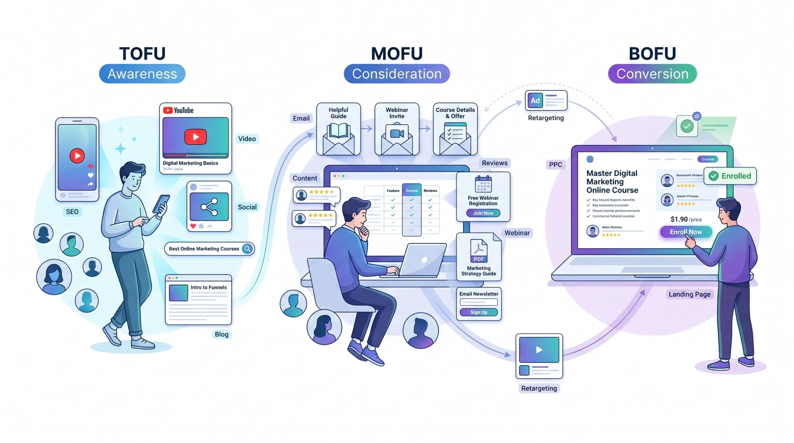How Online Marketing Actually Works The Funnel