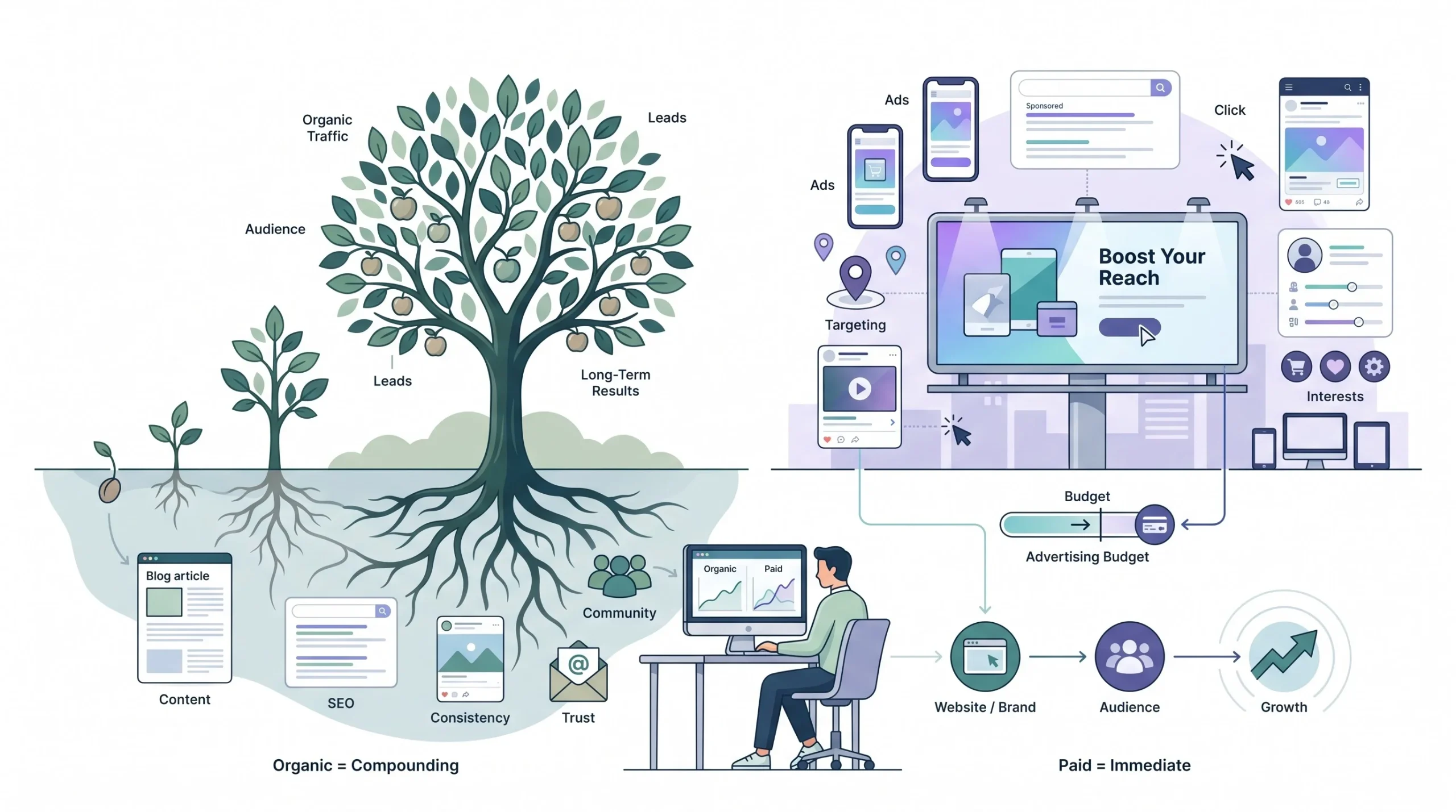 Paid vs. Organic Online Marketing