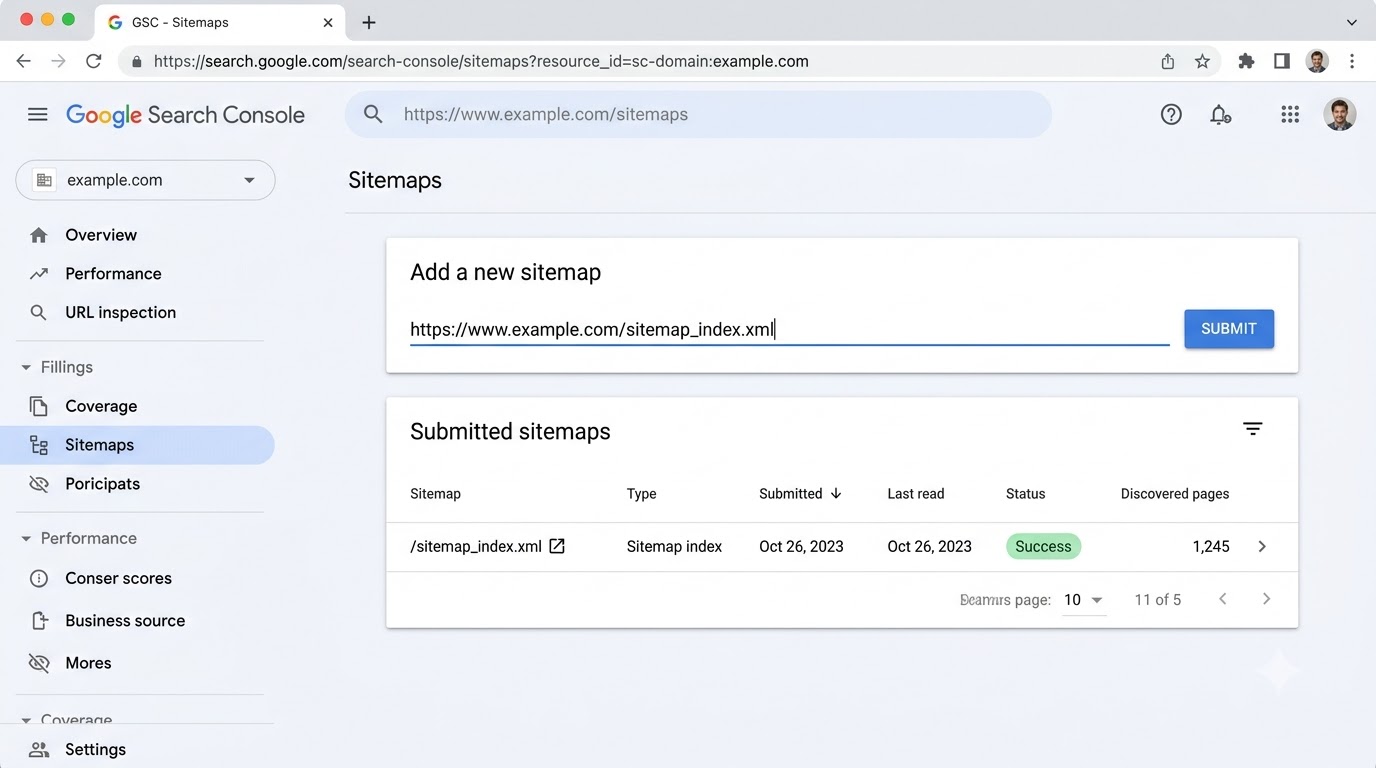 Submitting Your Sitemap in Google Search Console