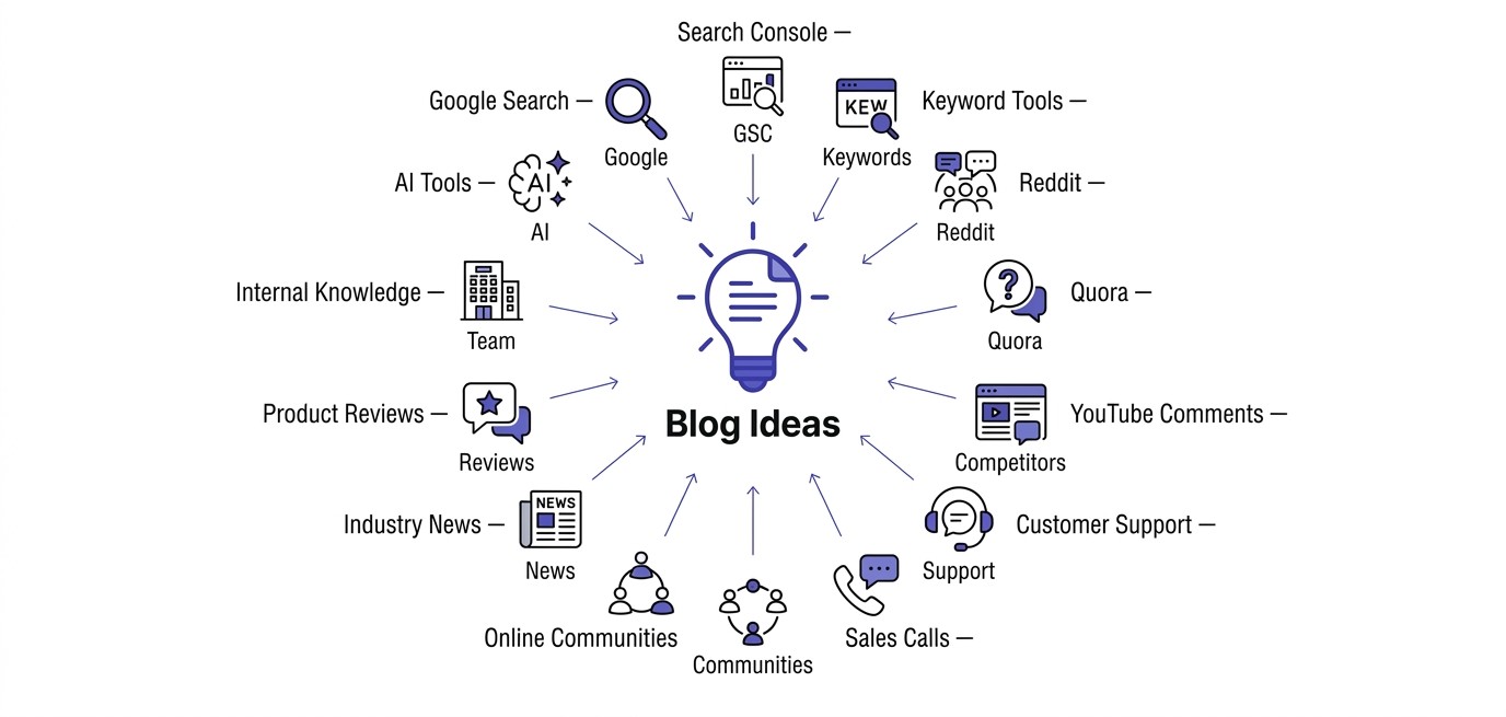 The 15 Best Sources for Endless Blog Post Ideas