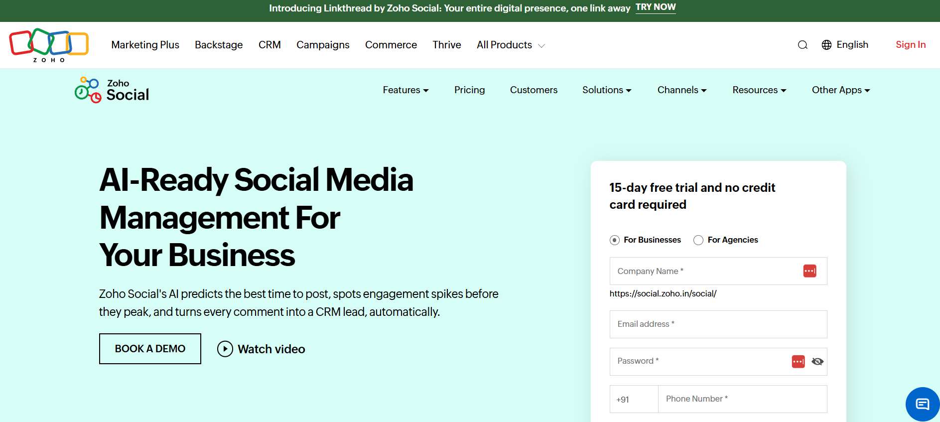 Zoho Social